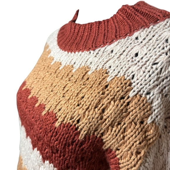 Altar'd State | Shania Striped Mock Turtleneck Sweater | Sz S - Picture 3 of 7